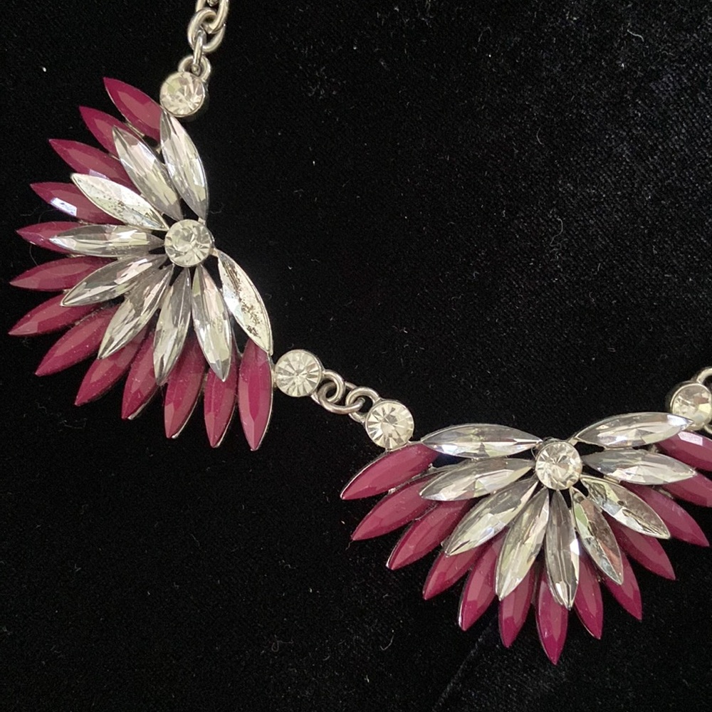 Marquise-cut Rhinestone statement necklace starburst - Picture 4 of 16